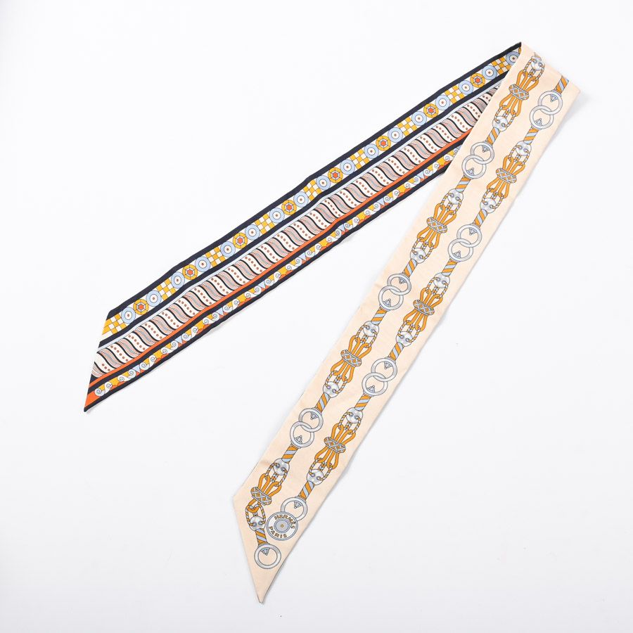 Hermes Scarf Twilly Scarves Cream — view 2