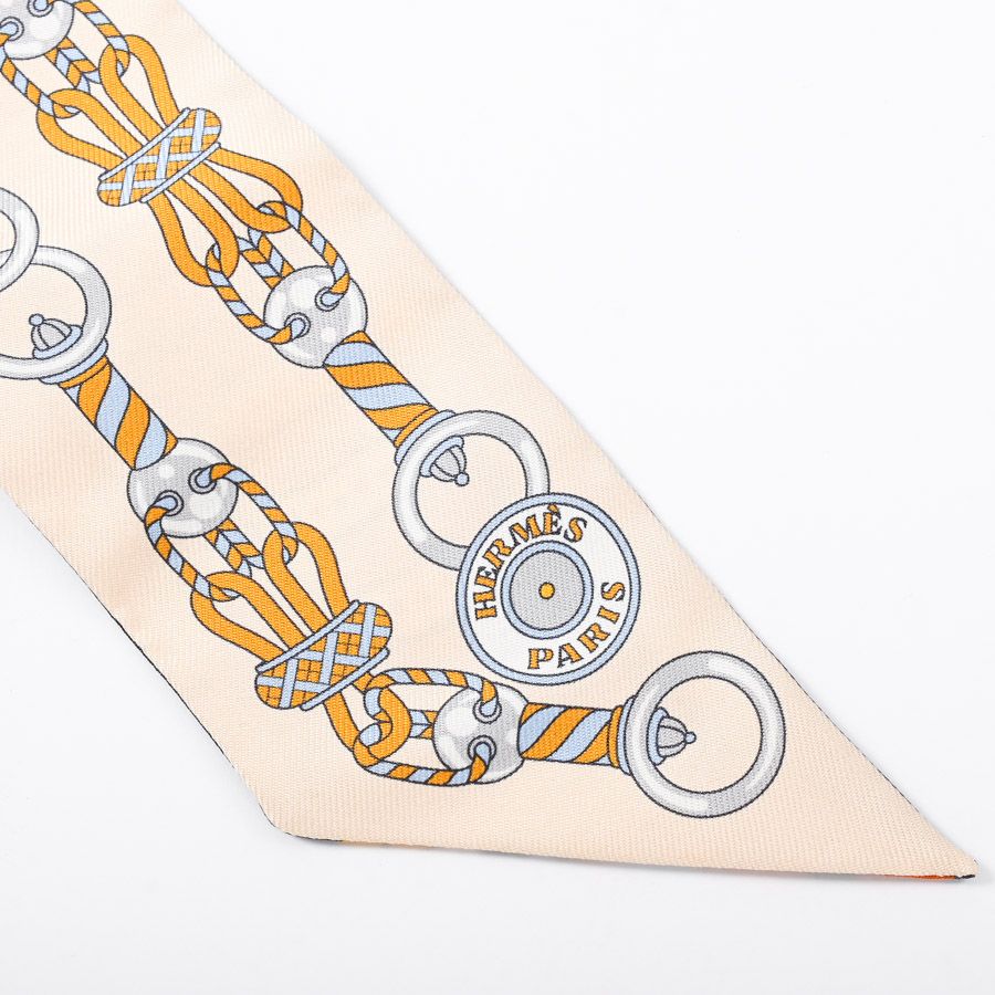 Hermes Scarf Twilly Scarves Cream — view 3
