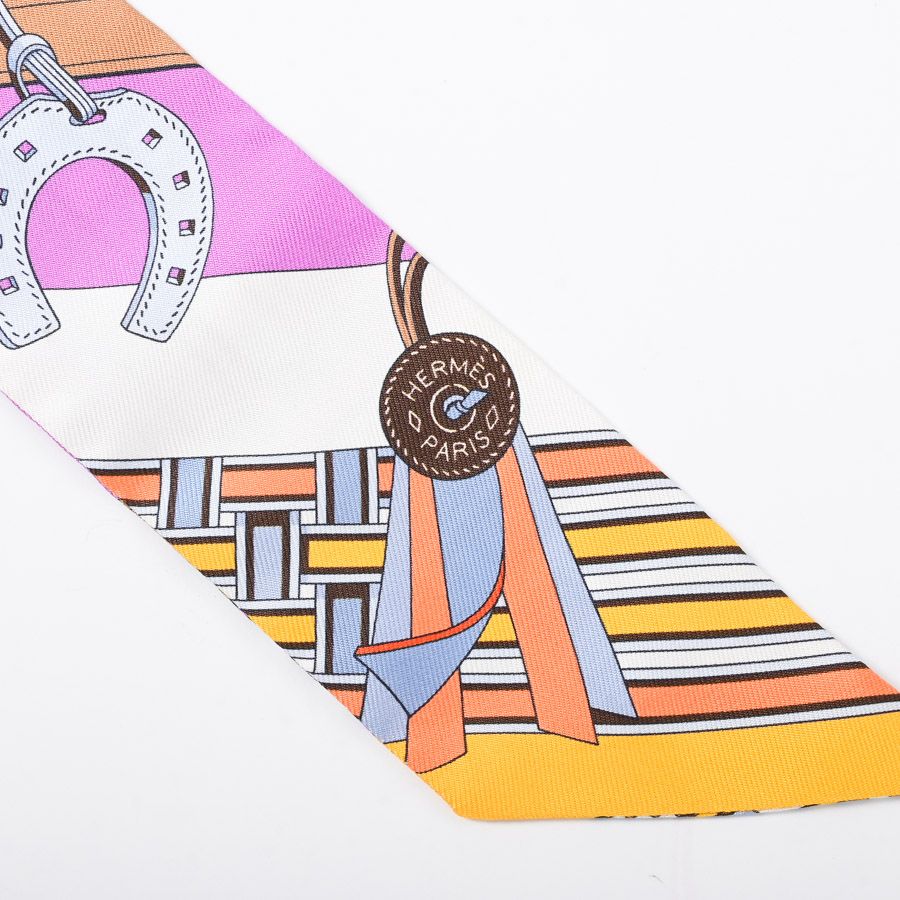 Hermes Scarf Twilly Scarves Blue — view 3