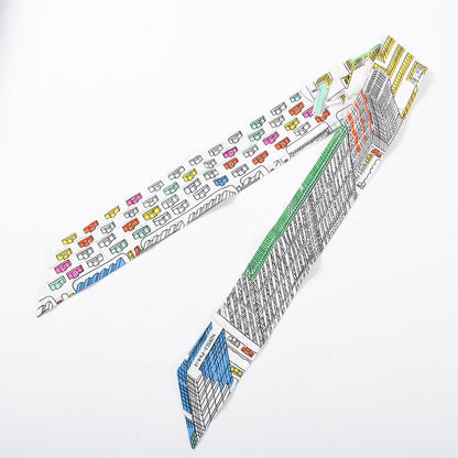 Hermes Scarf Twilly Scarves White — view 2