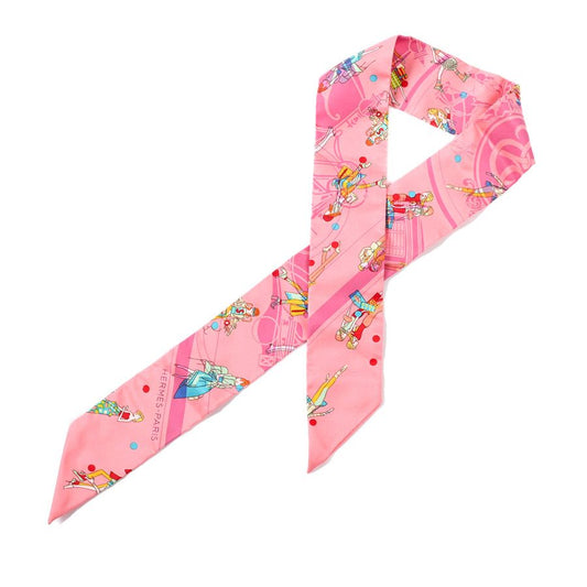 Hermes Scarf Twilly Scarves Pink