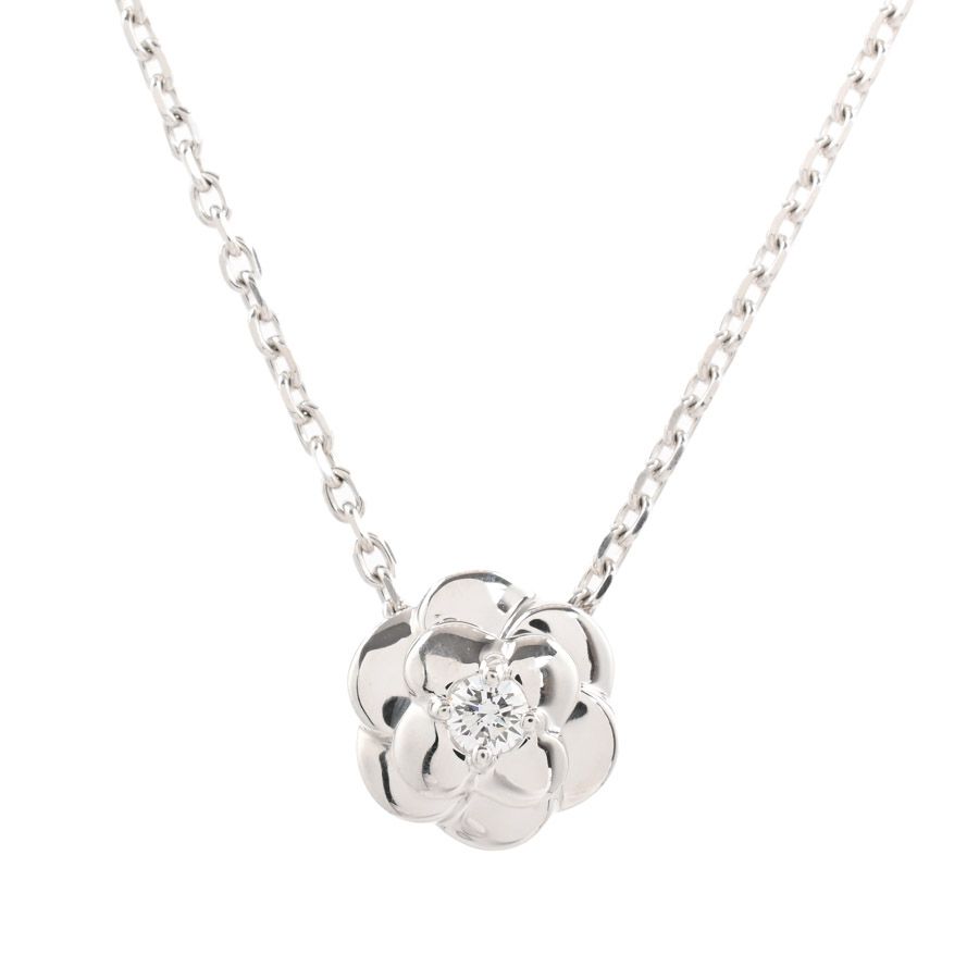Chanel Necklace Camellia White Gold