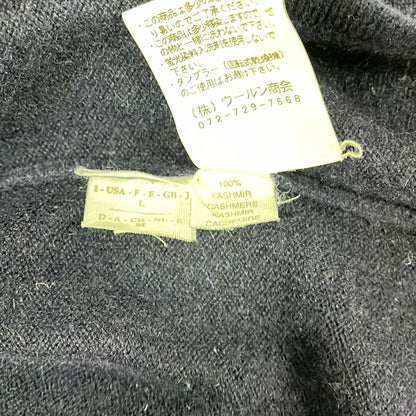 Brunello Cucinelli Long Sleeve Sweater L Navy Neck Cashmere Collared Polo — view 4