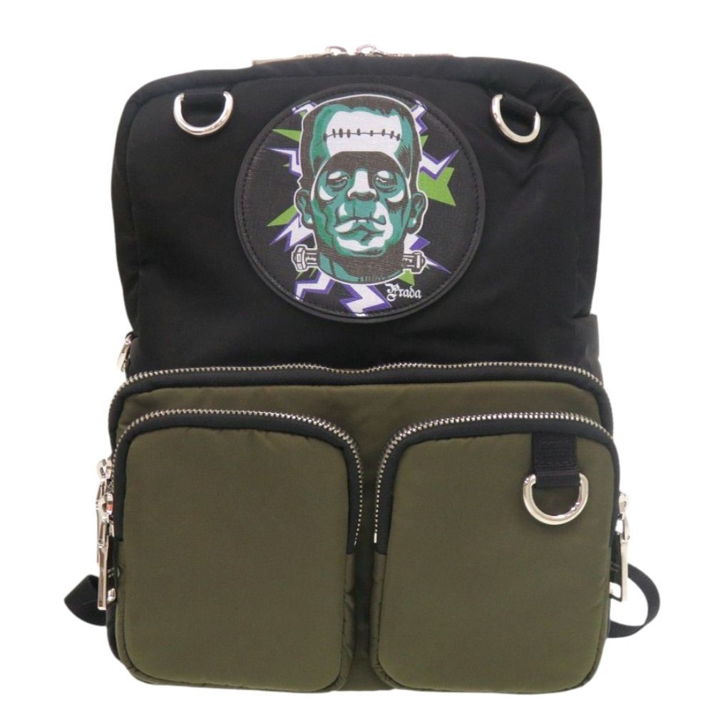 Prada Frankenstein Universal Collaboration Nylon Black Backpack
