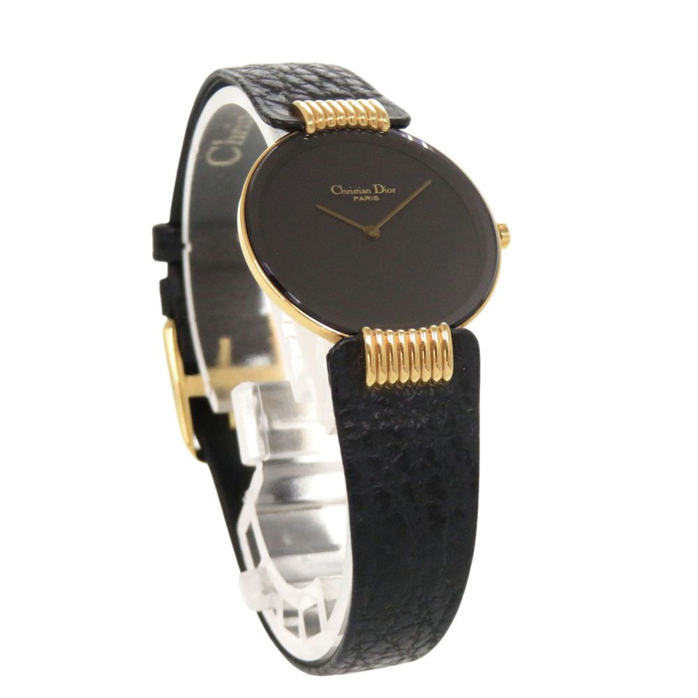 Dior Black Moon Bagira Leather Quartz Watch Dial — view 5