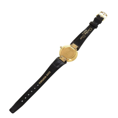 Dior Black Moon Bagira Leather Quartz Watch Dial — view 3