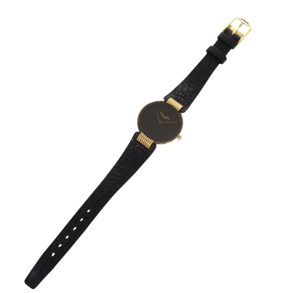Dior Black Moon Bagira Leather Quartz Watch Dial — view 2