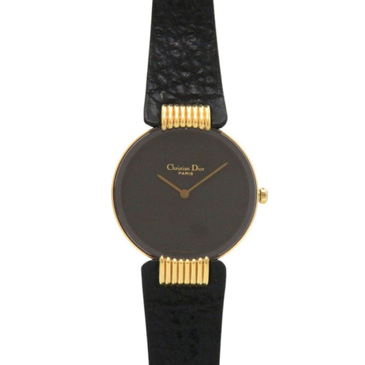 Dior Black Moon Bagira Leather Quartz Watch Dial