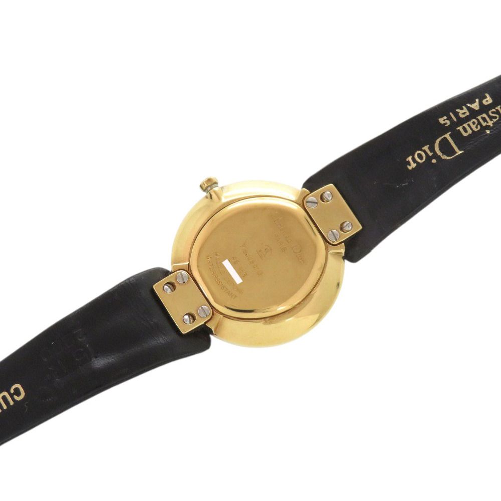 Dior Black Moon Bagira Leather Quartz Watch Dial — view 6