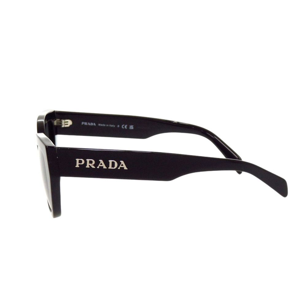 Prada Cat Eye Logo Black Acetate Sunglasses Eyewear — view 3