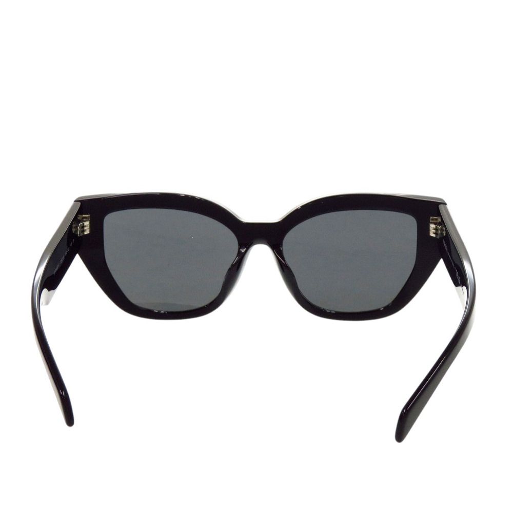 Prada Cat Eye Logo Black Acetate Sunglasses Eyewear — view 5