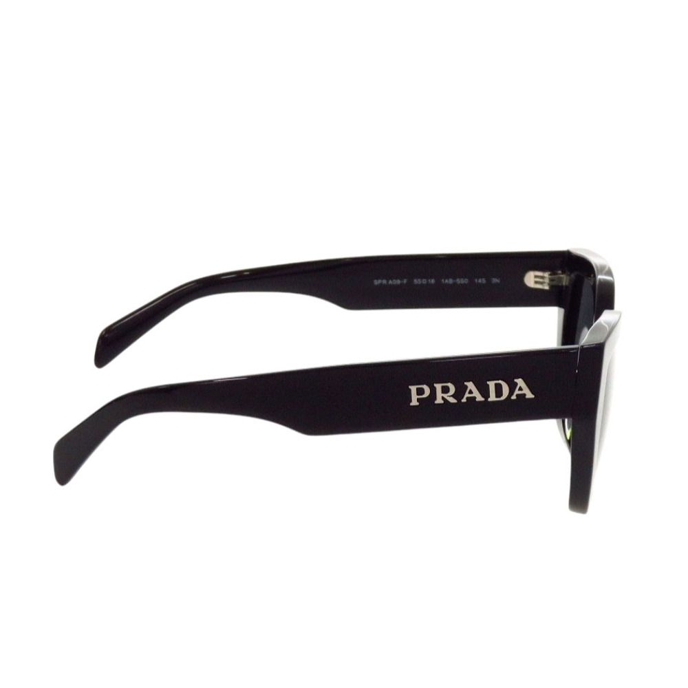 Prada Cat Eye Logo Black Acetate Sunglasses Eyewear — view 4