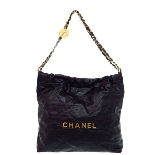 Chanel 22 Small Calf Black Shoulder