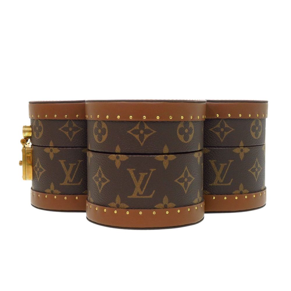 Louis Vuitton Blue Ming Box Monogram Canvas Leather Brown Shoulder — view 6