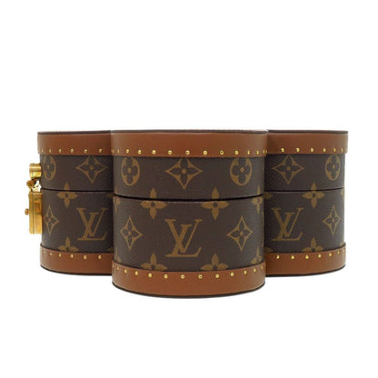 Louis Vuitton Blue Ming Box Monogram Canvas Leather Brown Shoulder — view 6