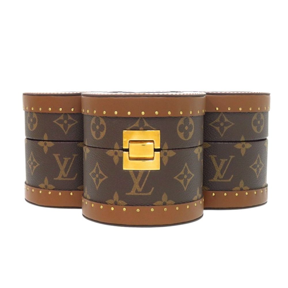 Louis Vuitton Blue Ming Box Monogram Canvas Leather Brown Shoulder — view 4