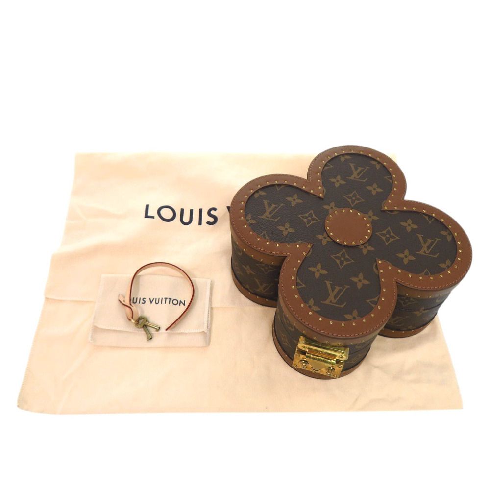 Louis Vuitton Blue Ming Box Monogram Canvas Leather Brown Shoulder — view 2