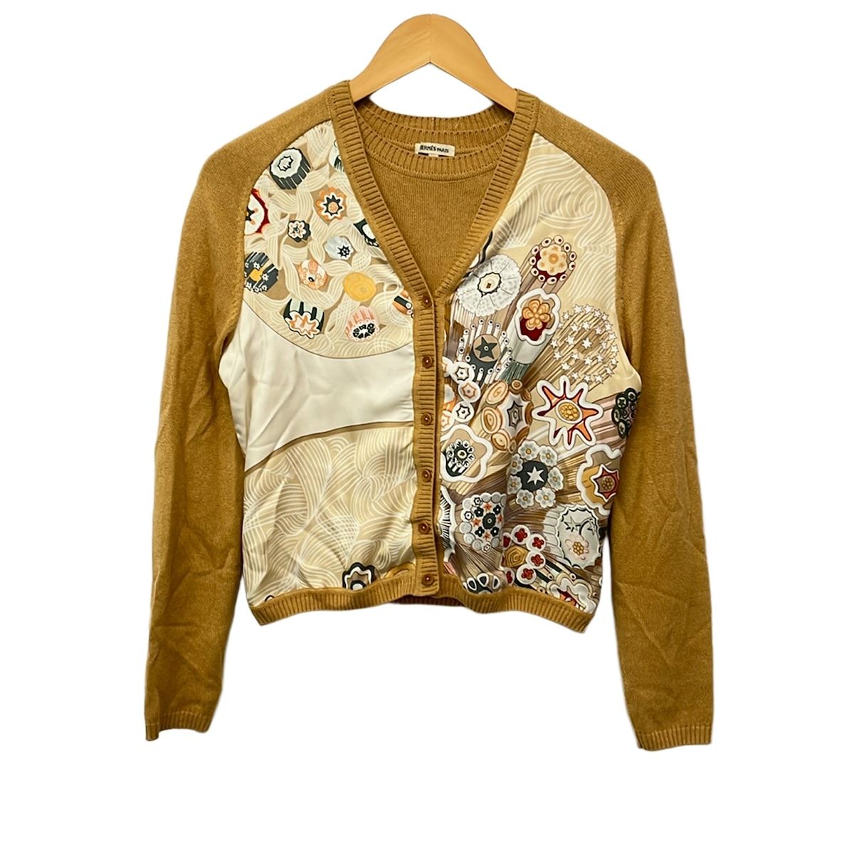 Hermes Ensemble Light Brown Beige Multi Cashmere Silk