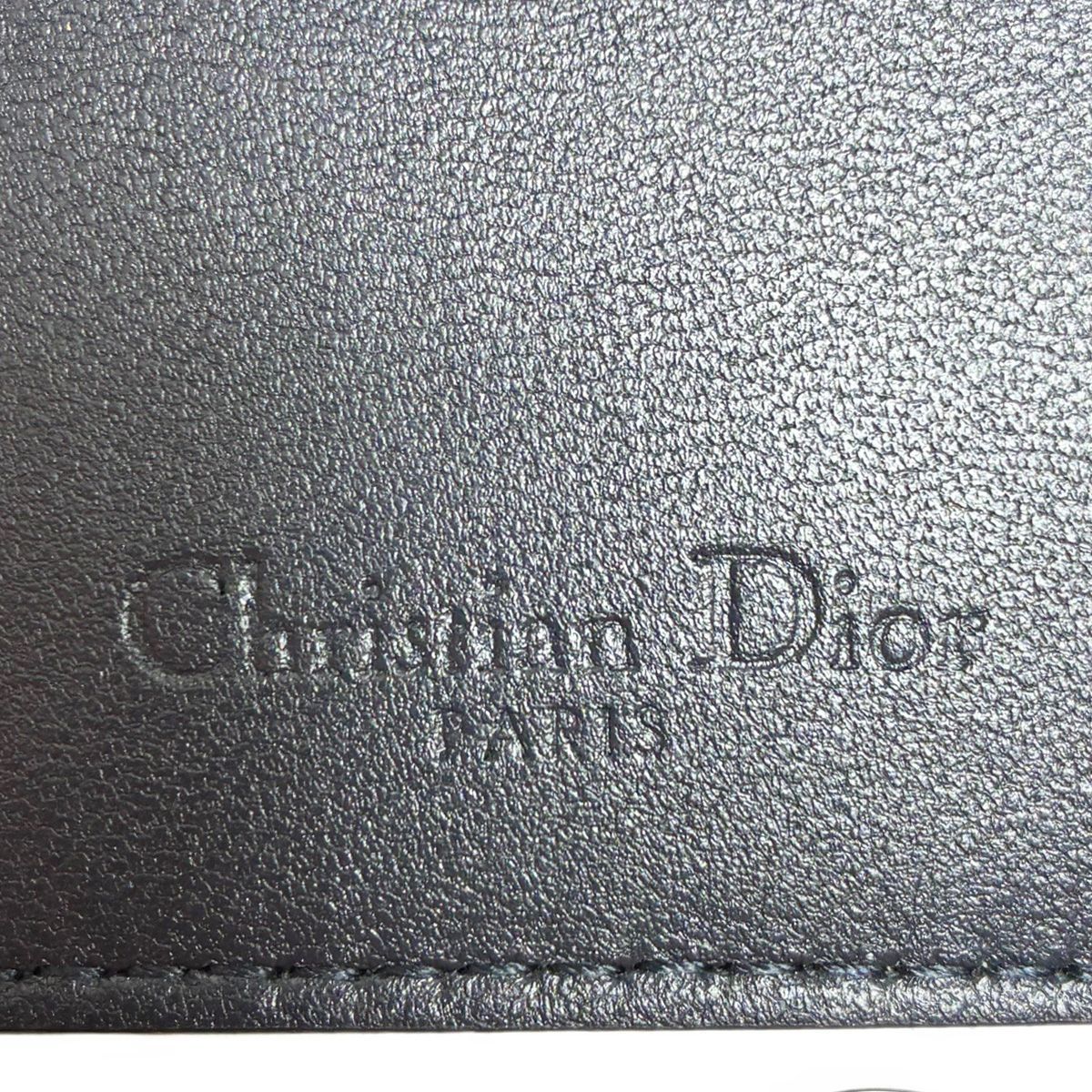 Dior Micro Cannage Card Case Patent Silver Square Octagon — view 9