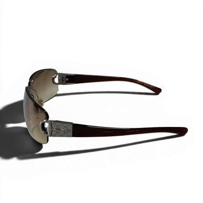 Gucci GG Horsebit Rimless Sunglasses 62 15 Brown Eyewear — view 5