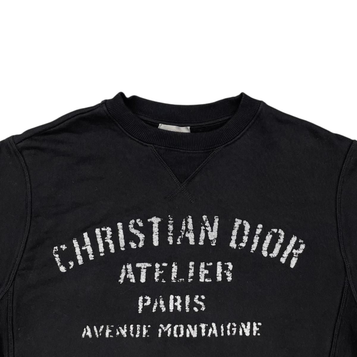 Dior Sweatshirt Atelier Logo S Cotton Black — view 3