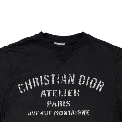 Dior Sweatshirt Atelier Logo S Cotton Black — view 3
