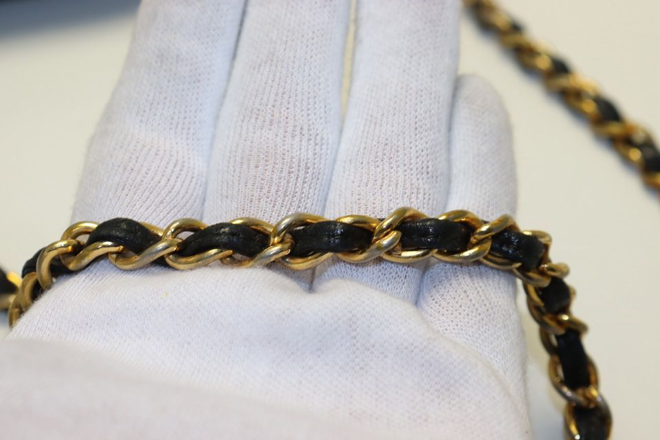 Chanel 0 Quilted GD Leather Chain Shoulder — view 5