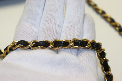 Chanel 0 Quilted GD Leather Chain Shoulder — view 5