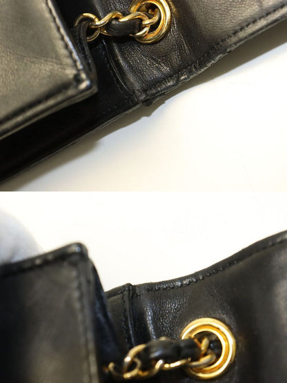 Chanel 0 Quilted GD Leather Chain Shoulder — view 9
