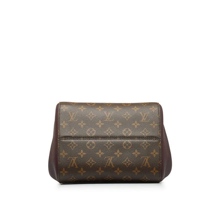 Louis Vuitton Monogram Fold Tote 2-Way Shoulder Bag Wine Red Leather — view 5