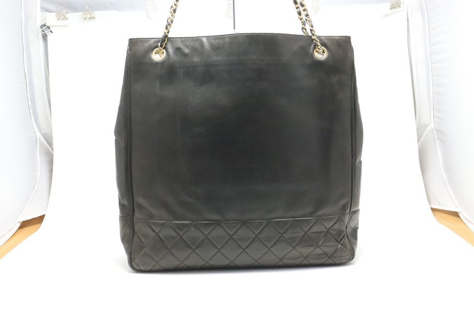 Chanel 0 Quilted GD Leather Chain Tote — view 2