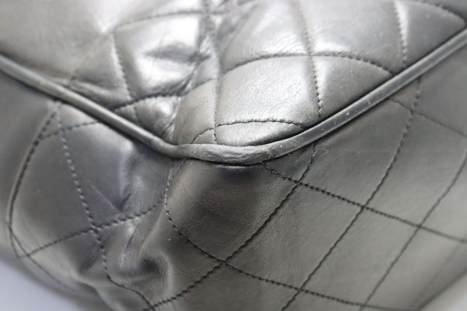 Chanel 0 Quilted GD Leather Chain Tote — view 7
