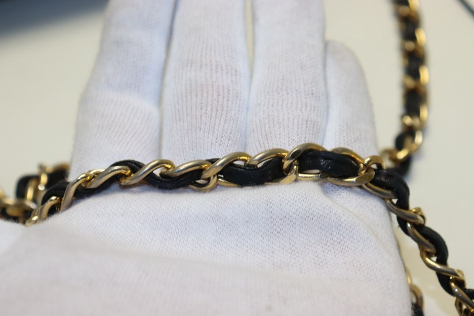 Chanel Quilted Fringe GD Leather Chain Shoulder — view 8