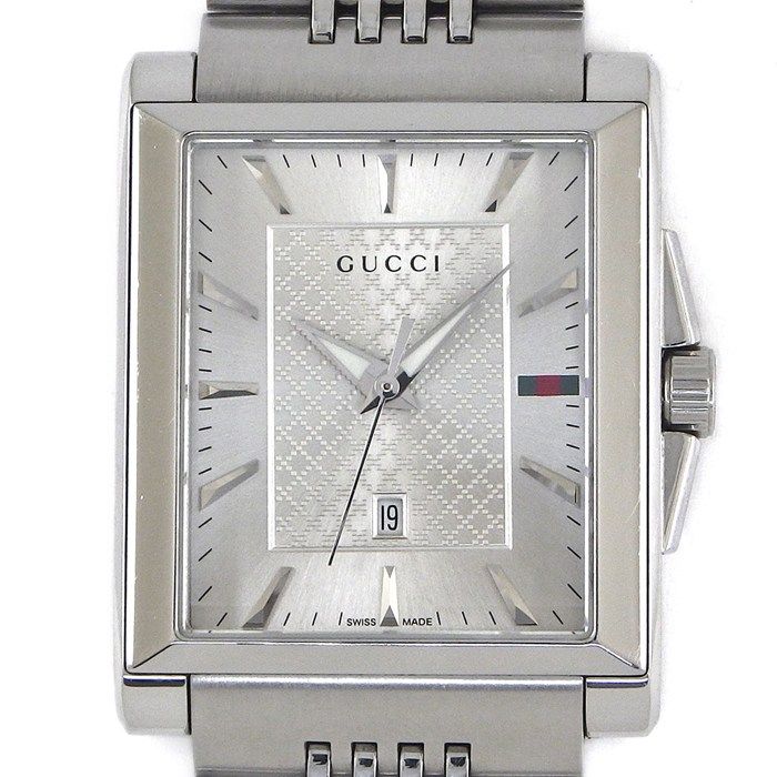 Gucci Watch Timeless Rectangle 138.4 Date Luminous Needle Sherry Line Rectangula