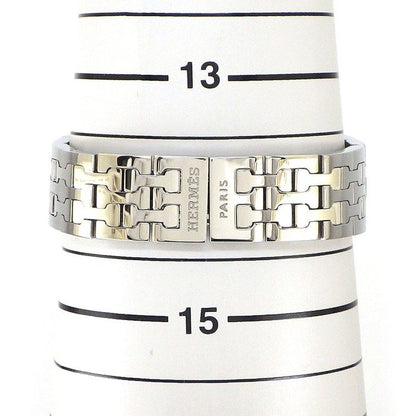 Hermes Watch Diamond Bezel Index Square White Shelldial SS — view 8