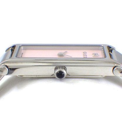 Gucci Watch Bangle Diamond Index Rectangular Pink Maza Ofpearl Dial Horsebit — view 2