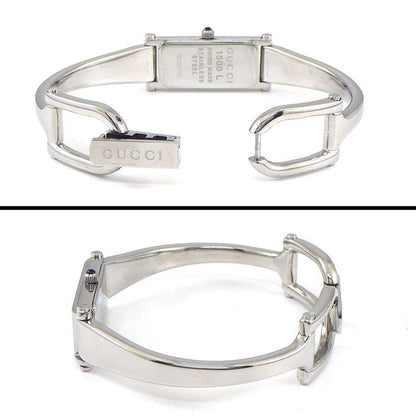 Gucci Watch Bangle Diamond Index Rectangular Pink Maza Ofpearl Dial Horsebit — view 3