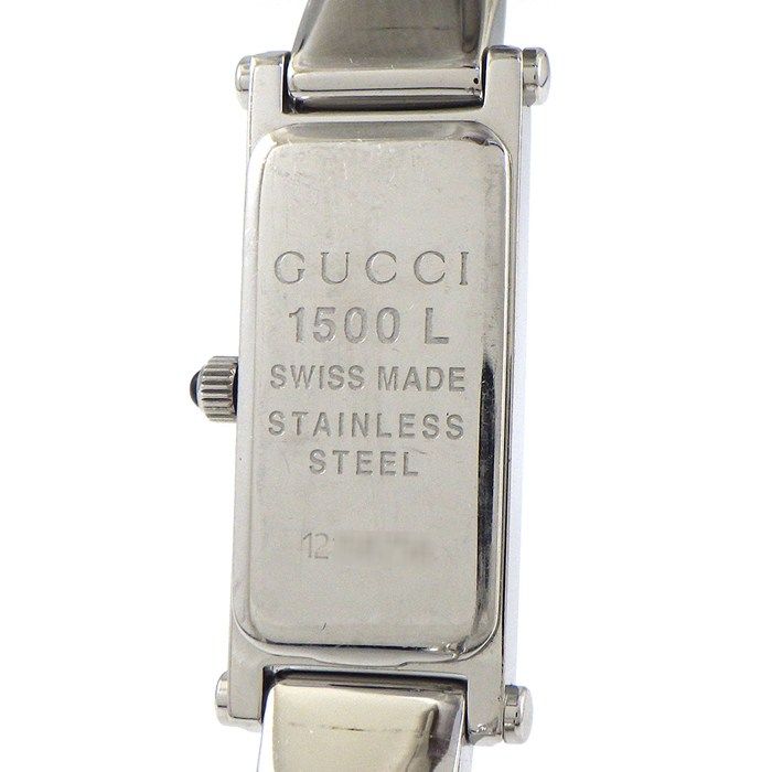 Gucci Watch Bangle Diamond Index Rectangular Pink Maza Ofpearl Dial Horsebit — view 4