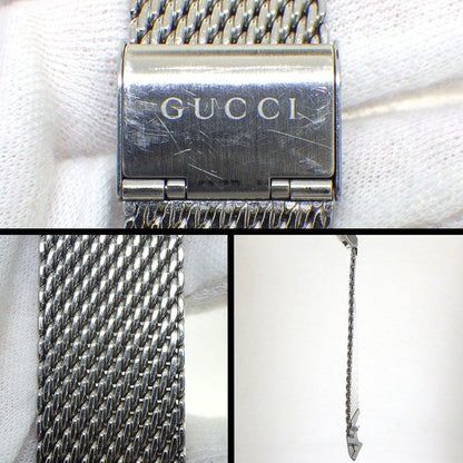 Gucci Watch Timeless 126.3 Diamante Gray Dial Mesh Date SS — view 9