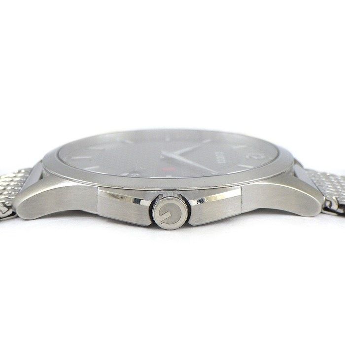 Gucci Watch Timeless 126.3 Diamante Gray Dial Mesh Date SS — view 2