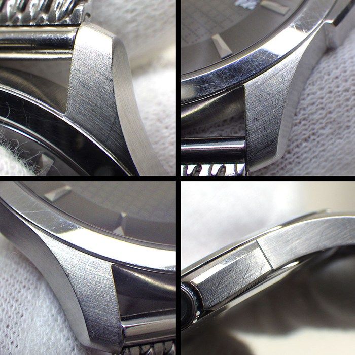 Gucci Watch Timeless 126.3 Diamante Gray Dial Mesh Date SS — view 6