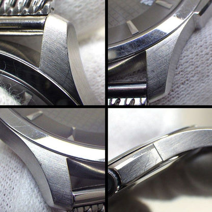 Gucci Watch Timeless 126.3 Diamante Gray Dial Mesh Date SS — view 6