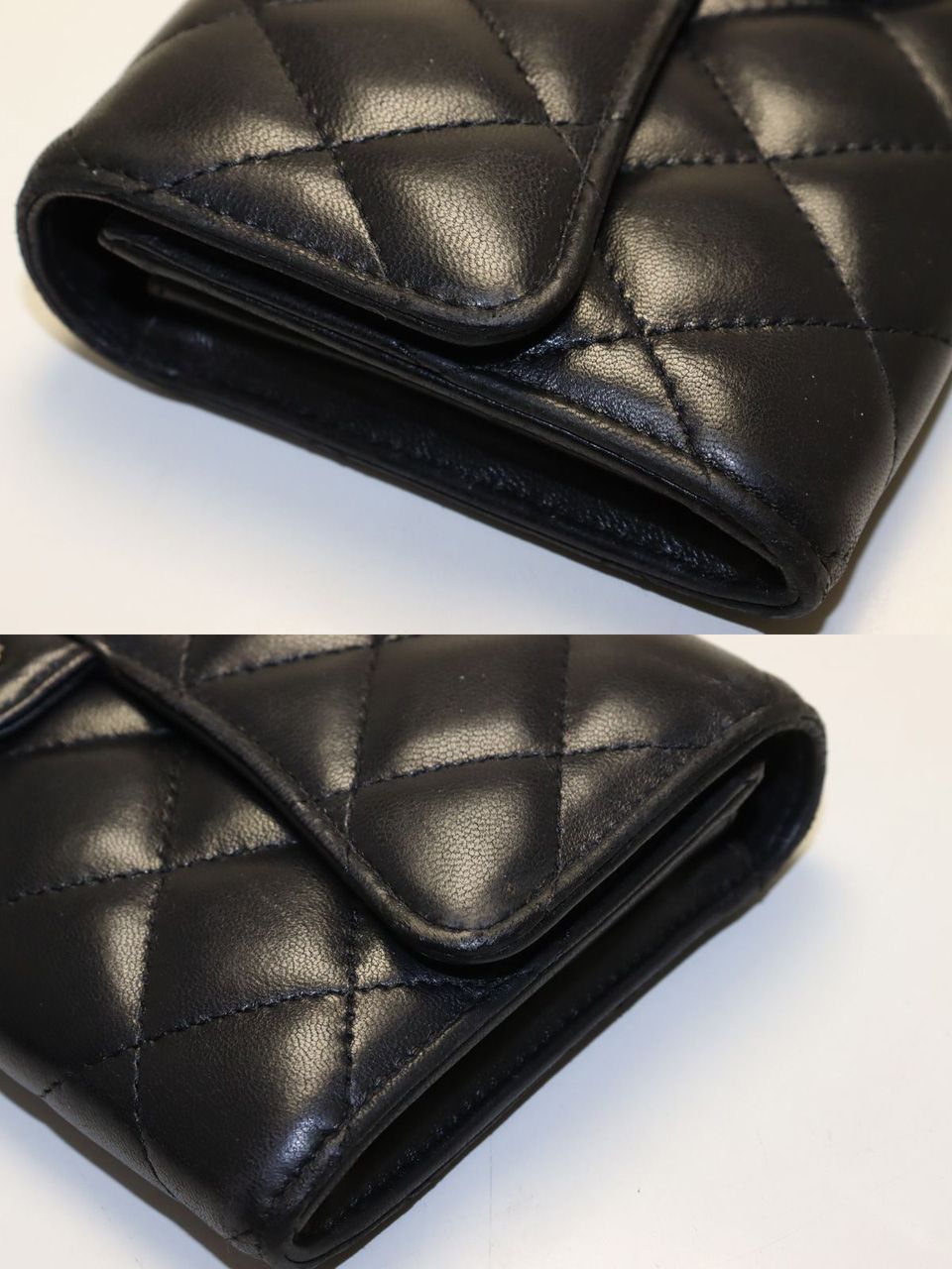 Chanel Quilted GD Leather Bifold Wallet — view 8
