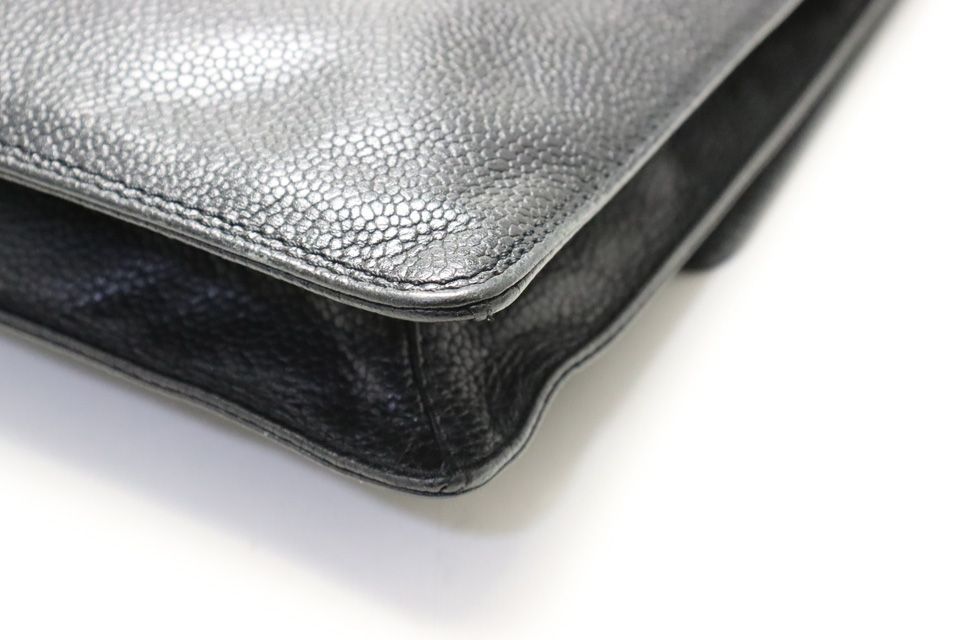 Chanel Caviar Leather Jumbo CC Logo GD Shoulder — view 4