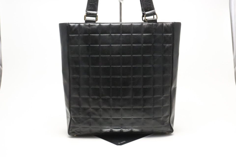 Chanel Choco Bar Jumbo CC Logo GD Leather Tote — view 2