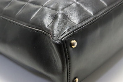 Chanel Choco Bar Jumbo CC Logo GD Leather Tote — view 4