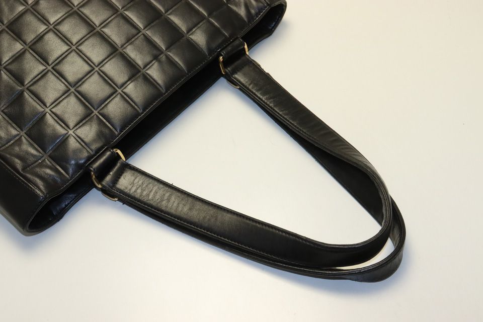 Chanel Choco Bar Jumbo CC Logo GD Leather Tote — view 6