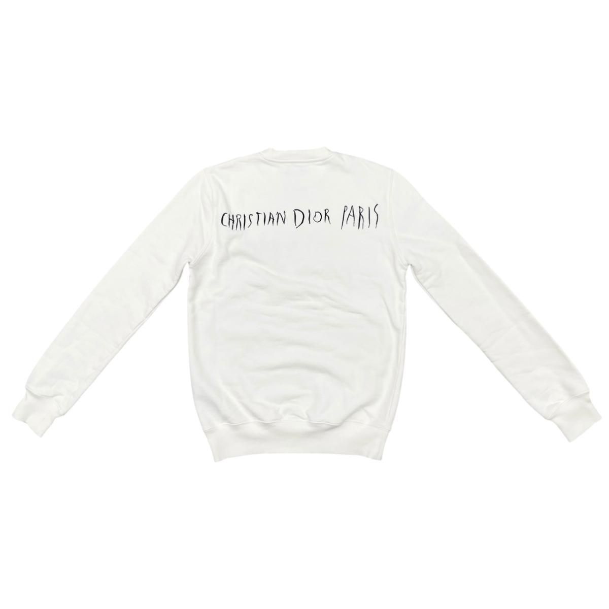Dior Raymond Pettibon Collaboration Sweatshirt Embroidery Xxs Logo Cotton White — view 2