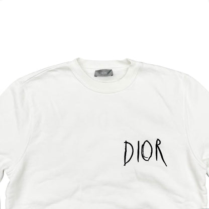 Dior Raymond Pettibon Collaboration Sweatshirt Embroidery Xxs Logo Cotton White — view 3