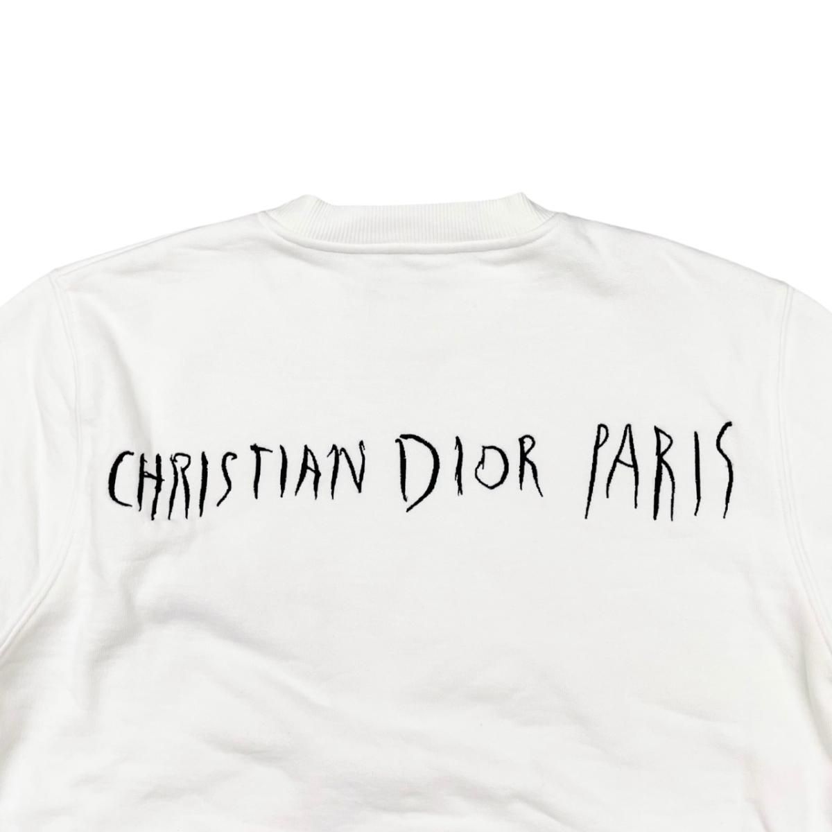 Dior Raymond Pettibon Collaboration Sweatshirt Embroidery Xxs Logo Cotton White — view 5